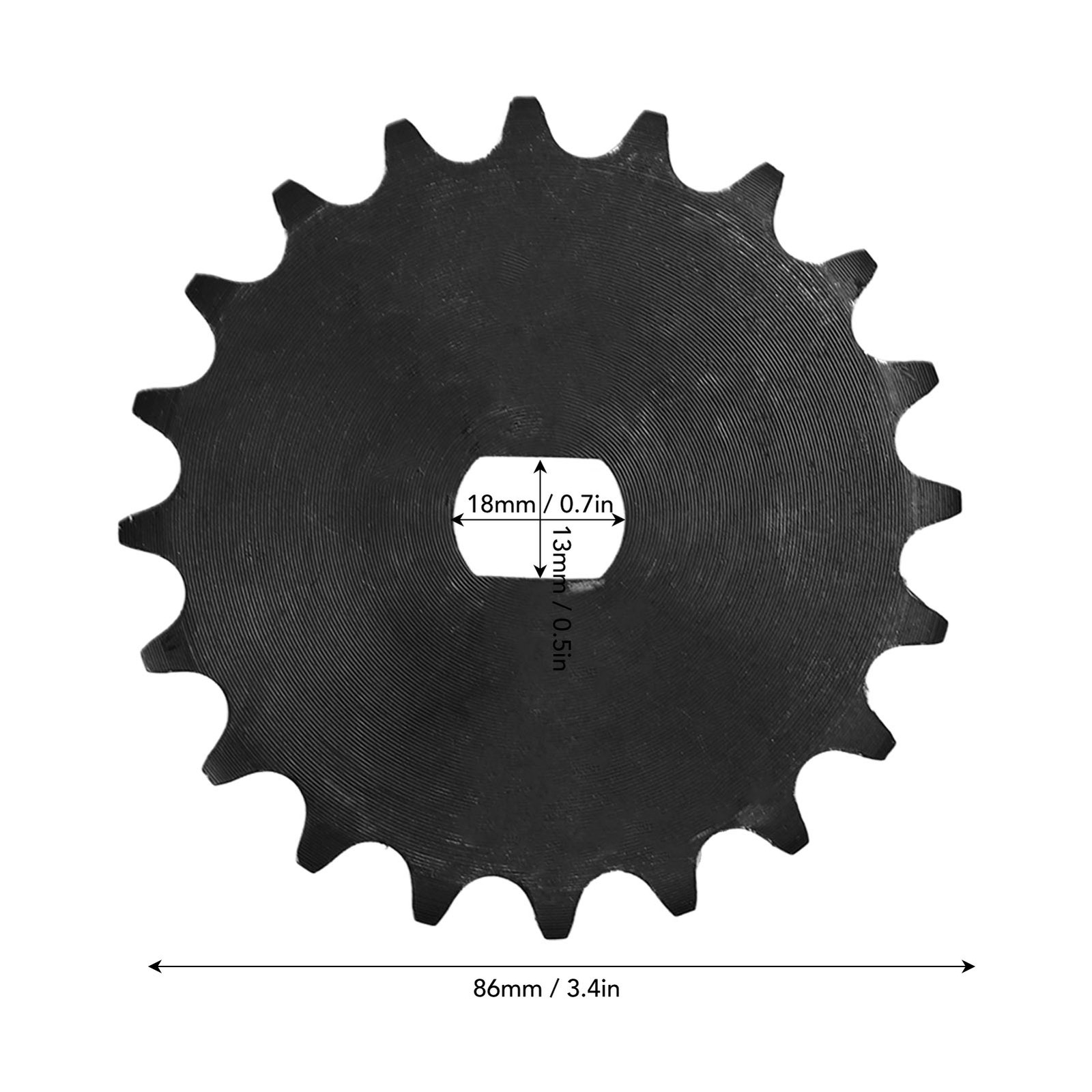 420 20T Sprocket Durable Carbon Steel Motor Sprocket For MY1020 Geared Motor