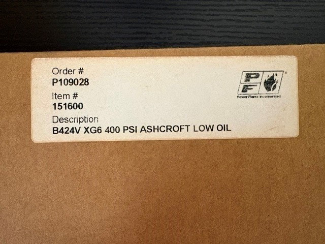 Ashcroft Low Oil Pressure Switch 400 PSI B424VXG6 151600