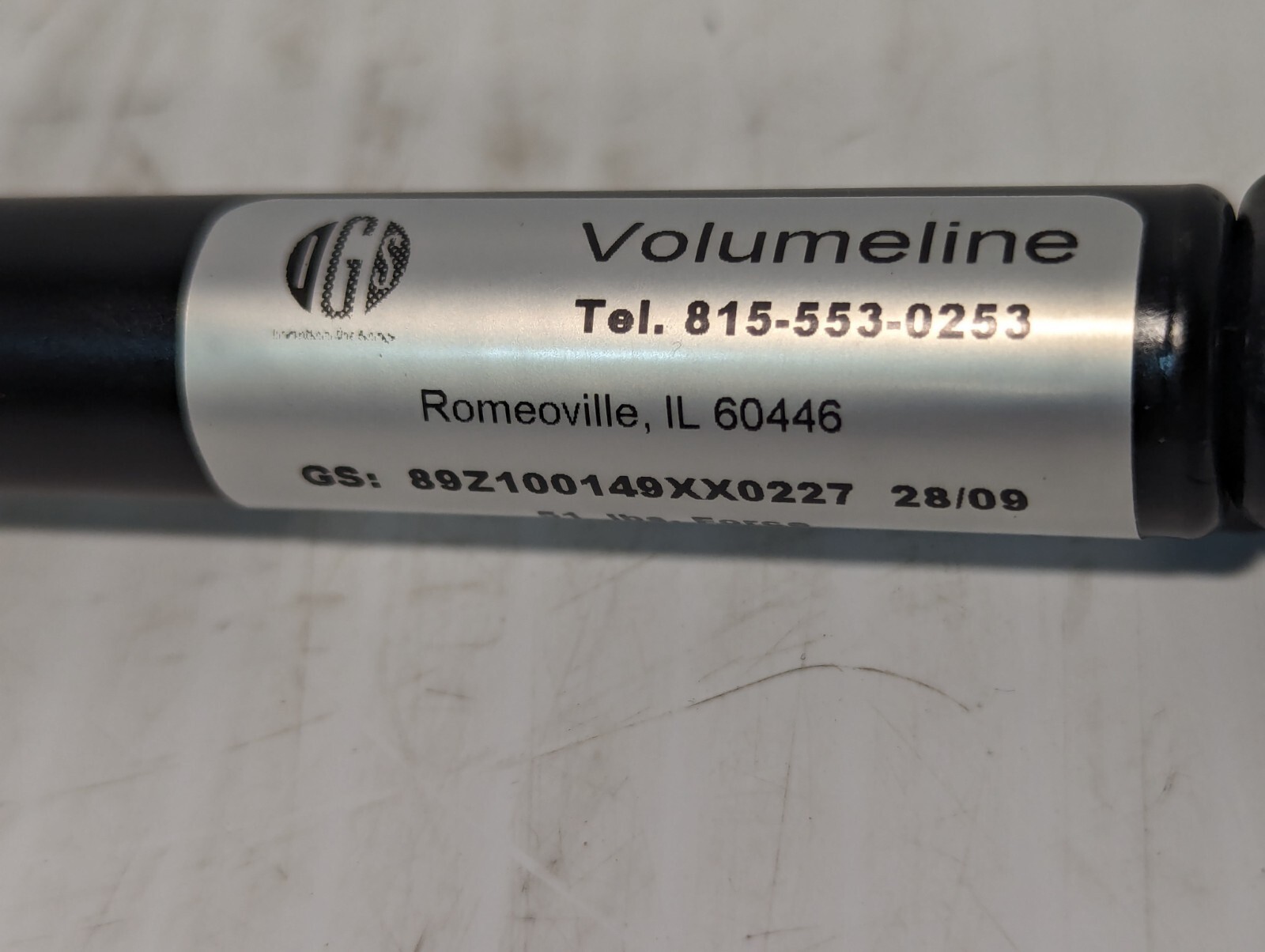 IGS 89Z100149XX0227 High Pressure Gas Spring, Volumeline, 51 Lbs. Force