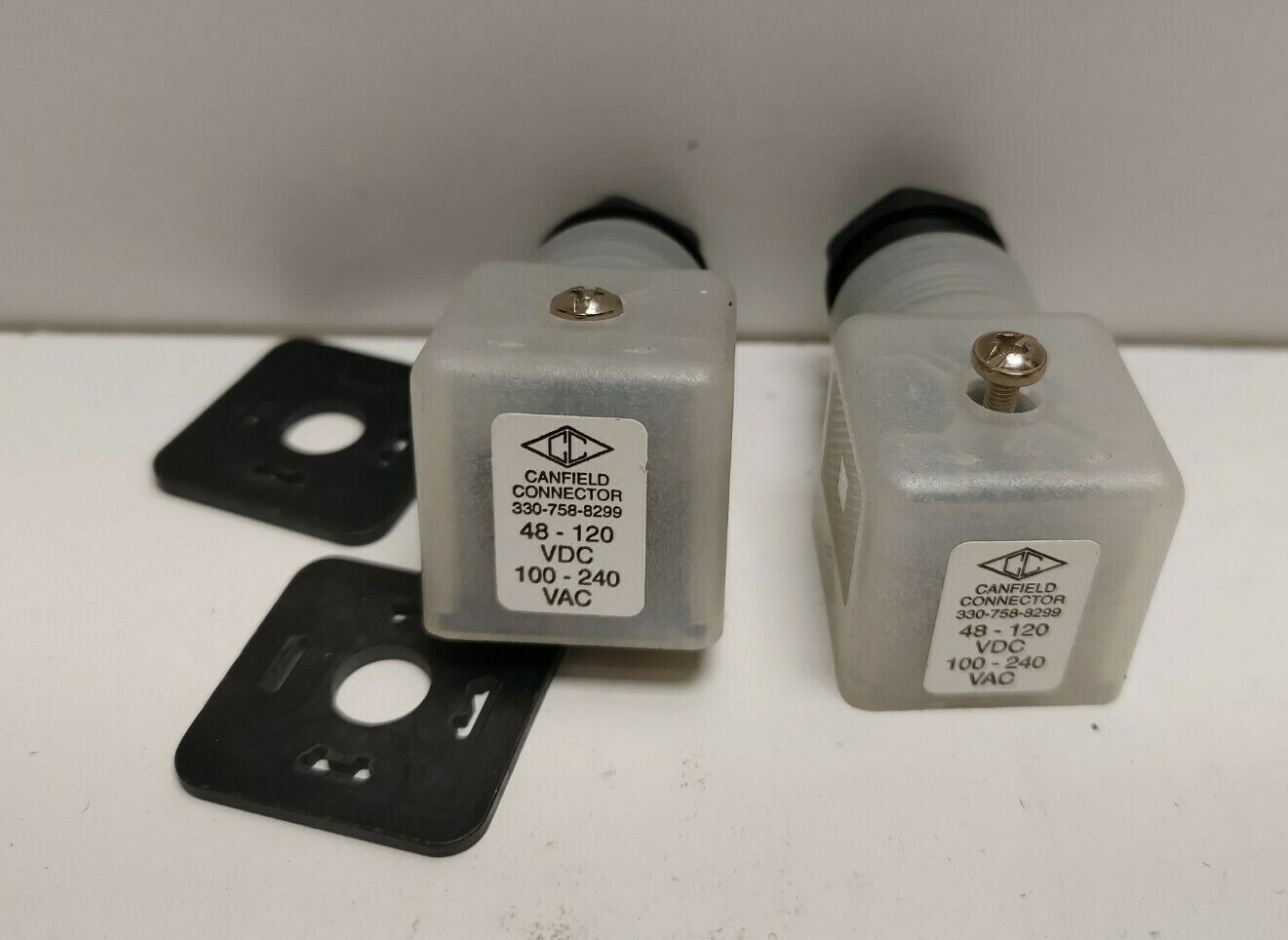 LOT OF 2 NEW OLD STOCK! CANFIELD 48-240V SOLENOID VALVE CONNECTORS 5103-1010000