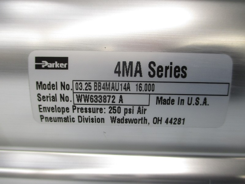 PARKER 03.25BB4MAU14A16.000 SER. 4MA 250PSI NSNP