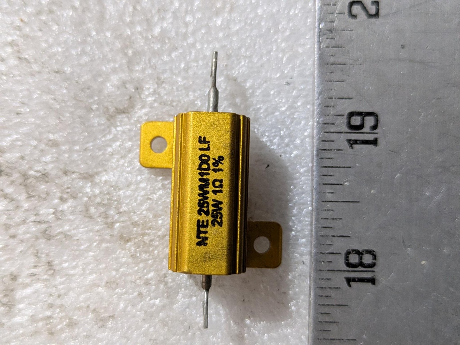 NTE 25WM1D0 1Ω 25W 1% Chassis Mount Power Wirewound Resistor Industrial Control