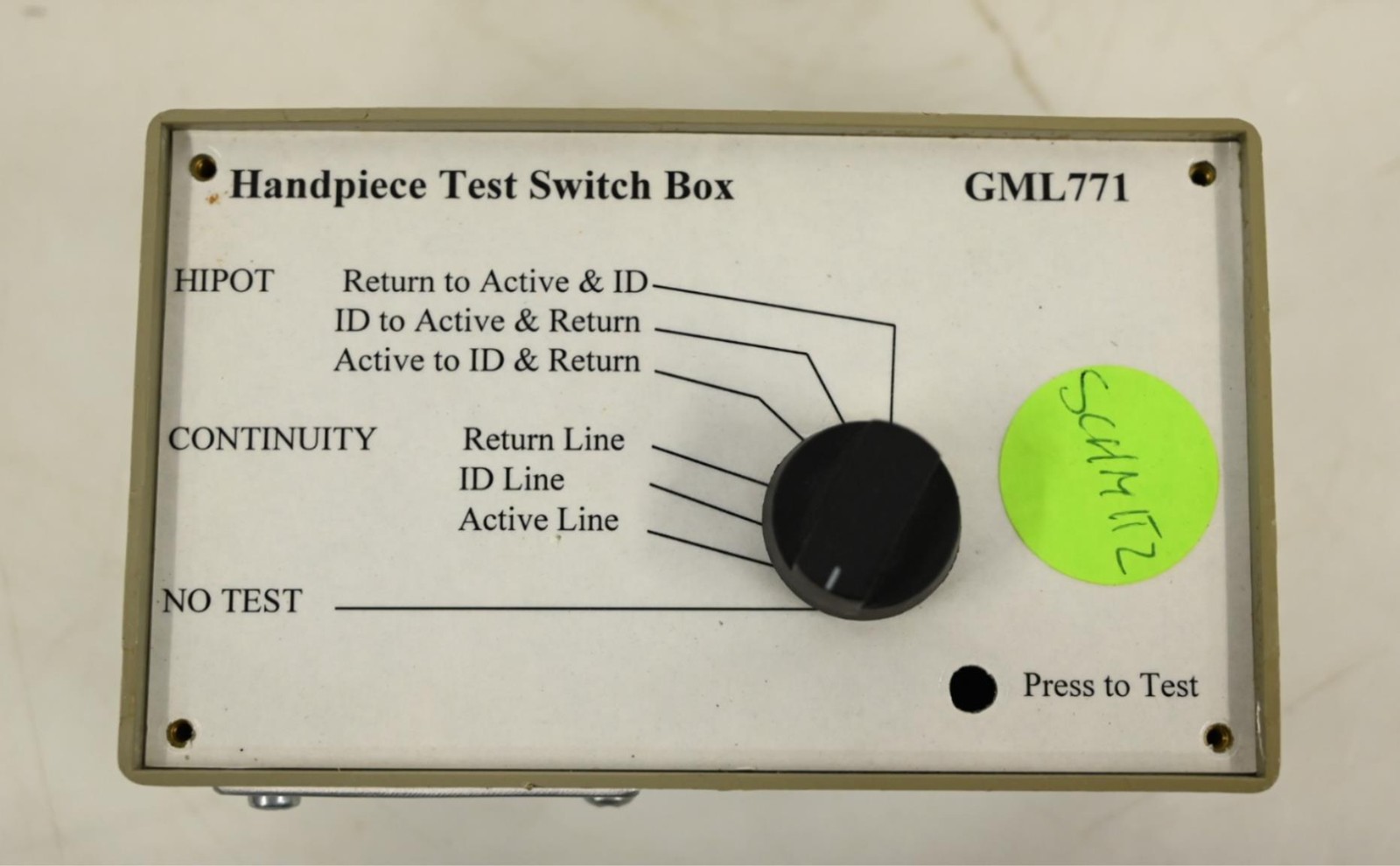 Hipot & LCR Meter GML771 Handpiece Test Switch Box