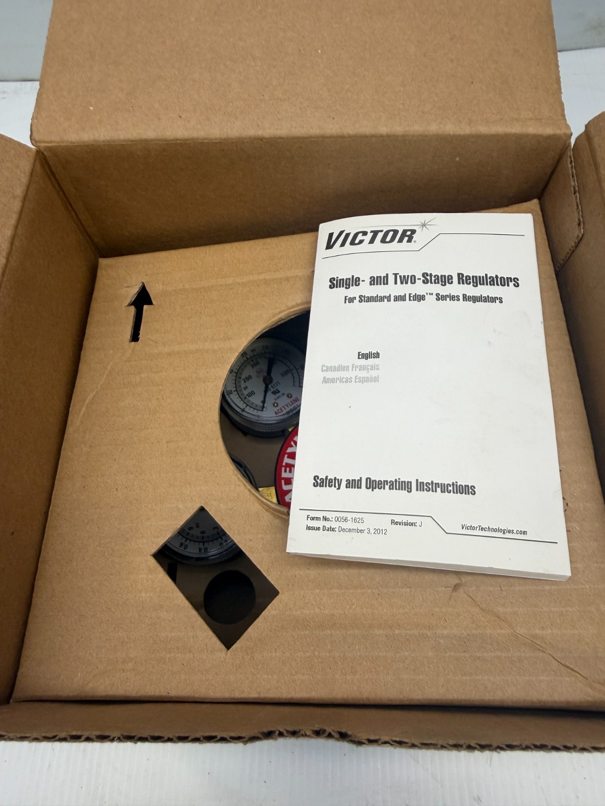 VICTOR #GT350-15-510 / #0781-4258 Acetylene Two-Stage Regulator