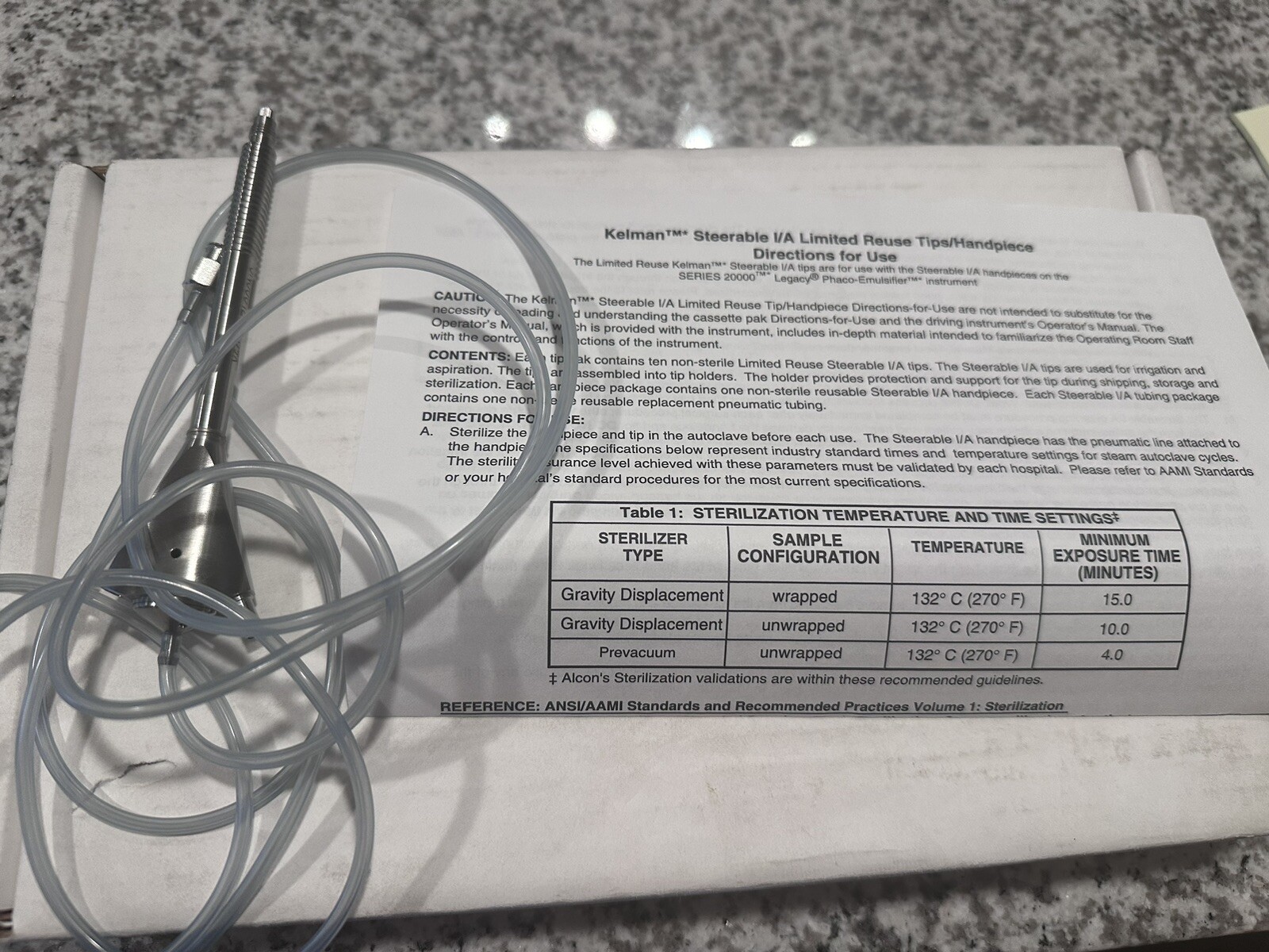Alcon Kelman Steerable I/A Handpiece & tips not for Clinical Use. Historical.Eye