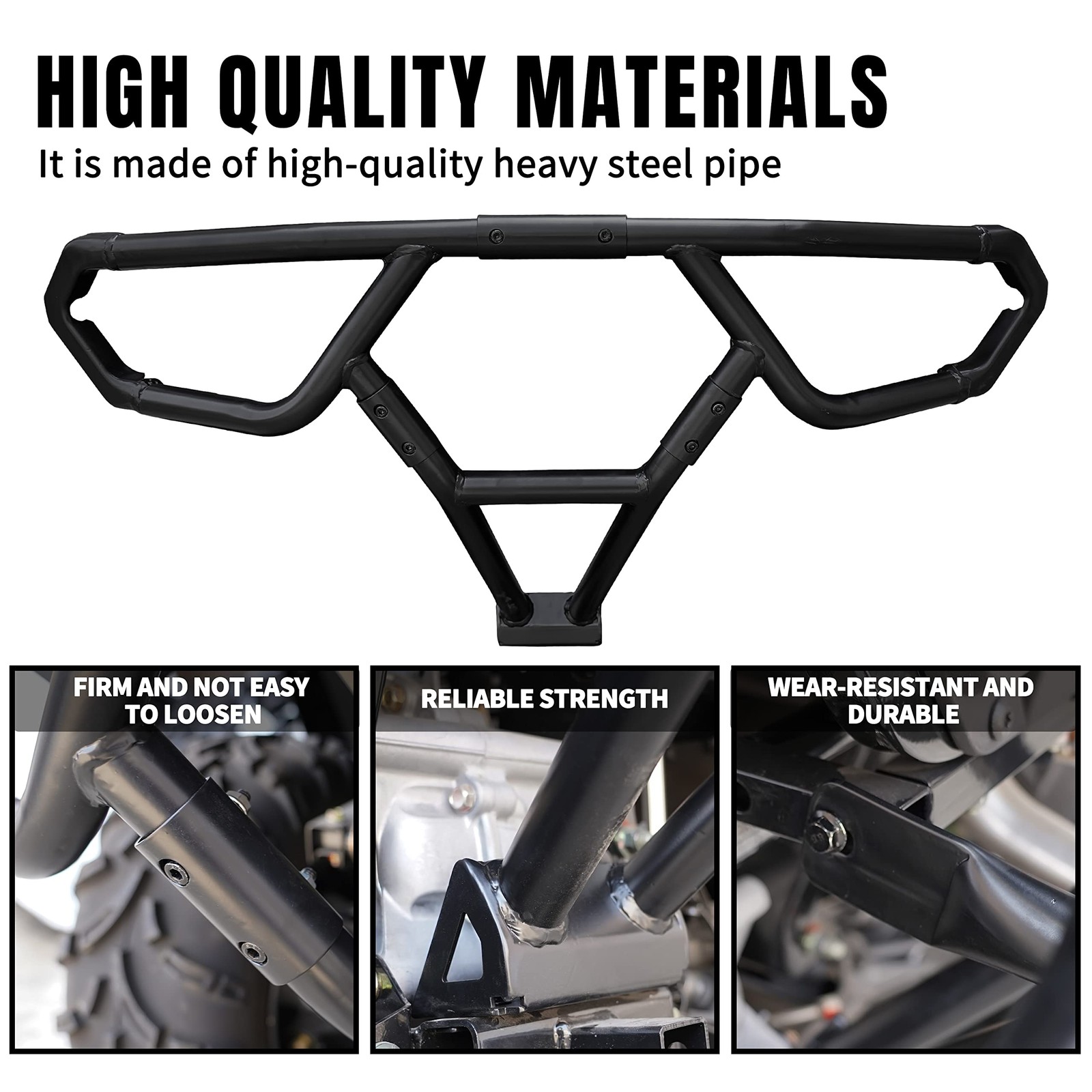 KATIMOTO Rear Bumper Guard for Polaris Sportsman 450 570 21-25, Rear Steel Tu…