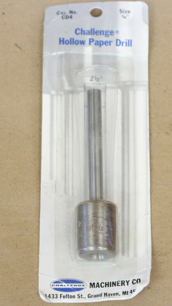 CHALLENGE CD4-14 1/4″ HOLLOW PAPER DRILL BIT NEW
