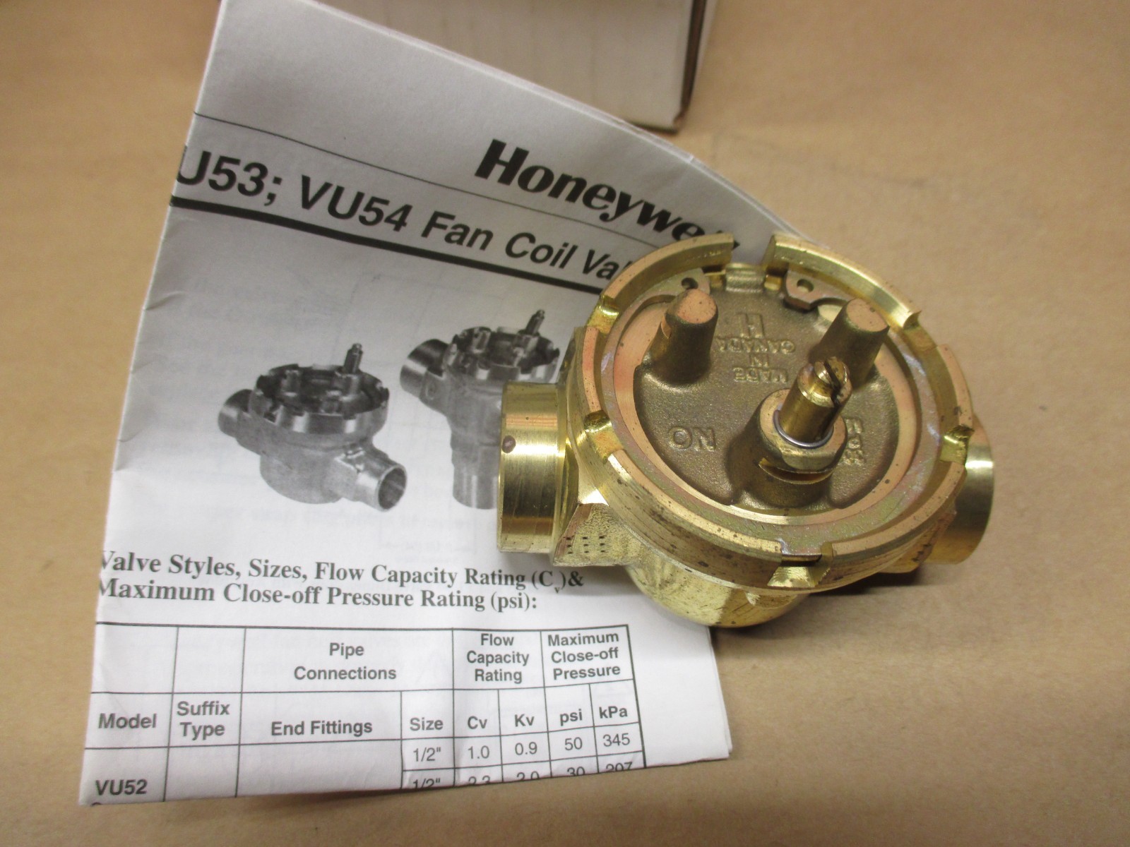 VU52S2051 HI-PRESSURE COIL 3/4″ SWEAT HONEYWELL NEW