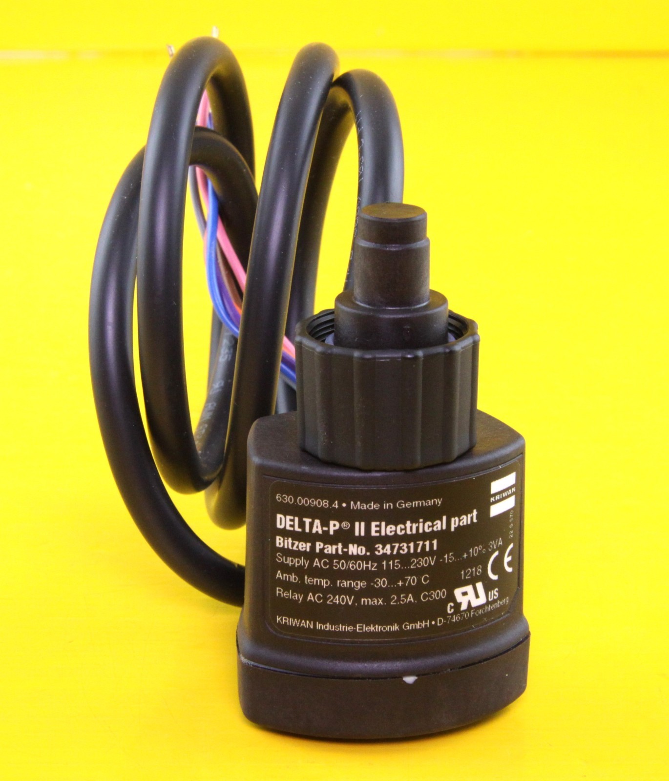 Bitzer 34731811 Compressor Oil Differential Pressure Switch , Delta PII