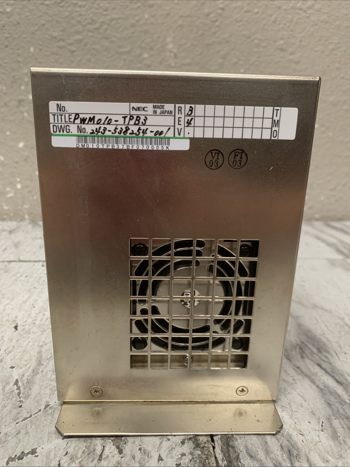 TEL TOKYO ELECTRON POWER SUPPLY PWM010-TPB3