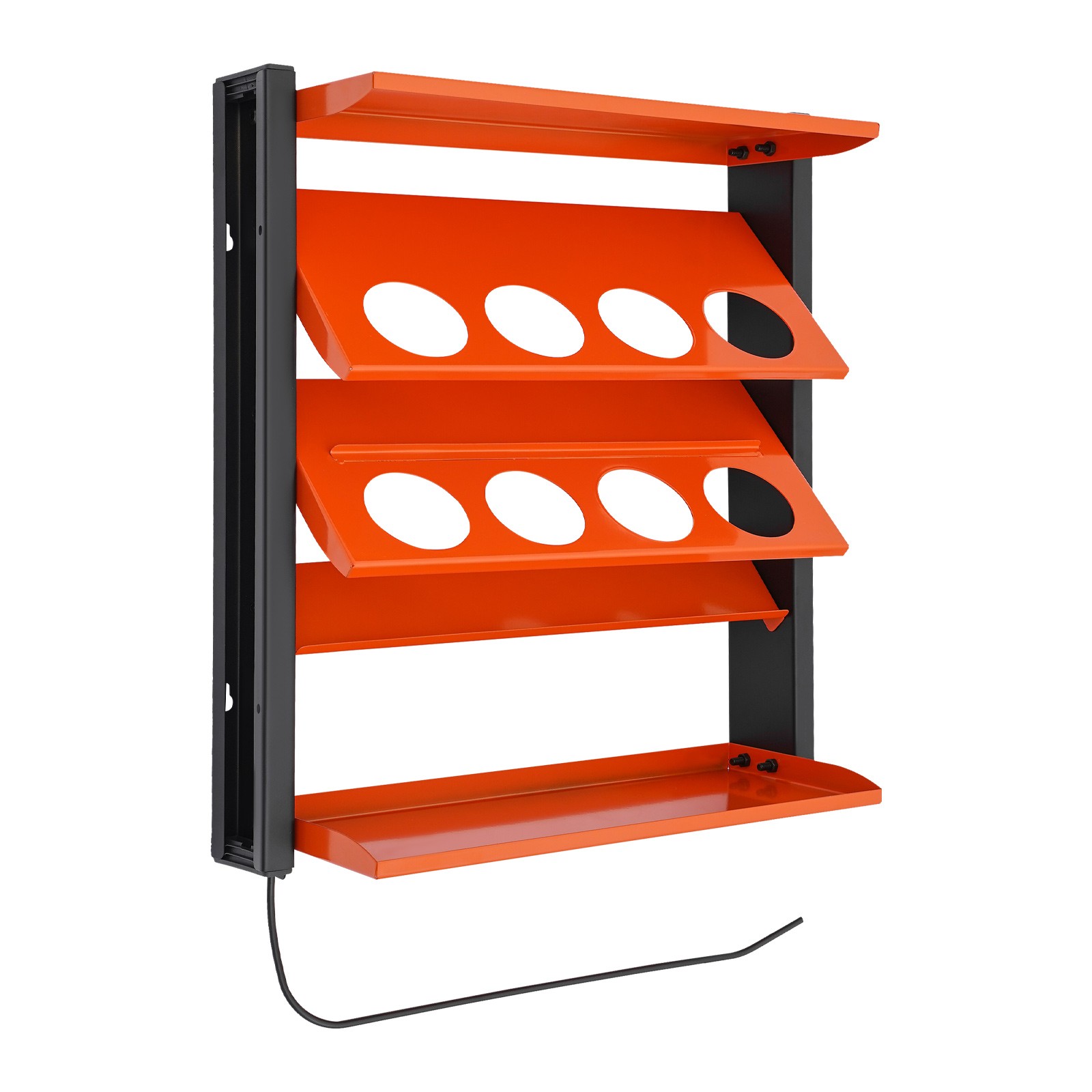 Shelf Spray Can Holder Lube Can Wall Mount Storage Rack Paint Organizer Orange