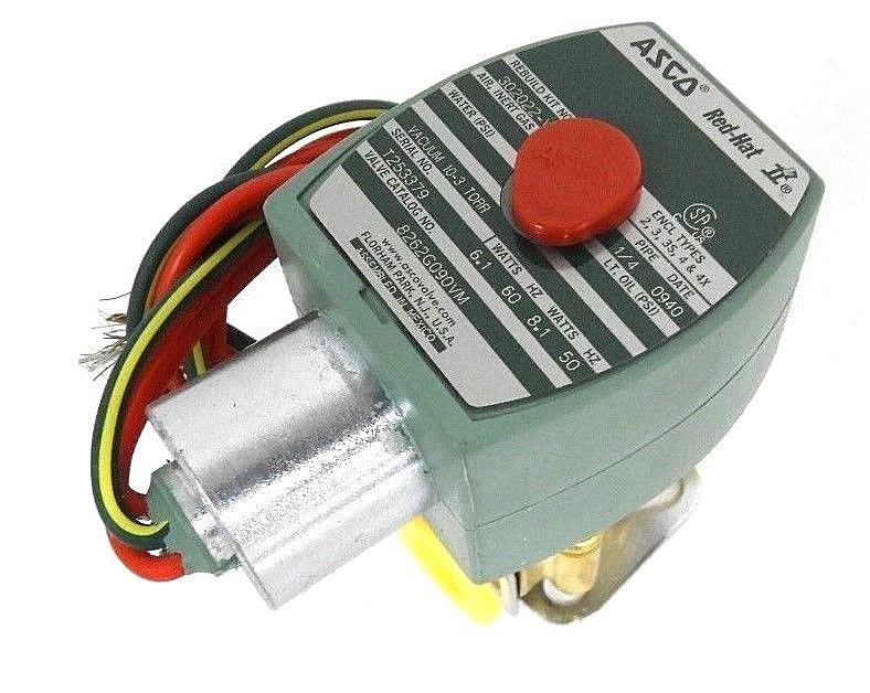 NIB ASCO 8262G090VM SOLENOID VALVE 120/60 – 110/50, 1/4 PIPE, MP-C-080