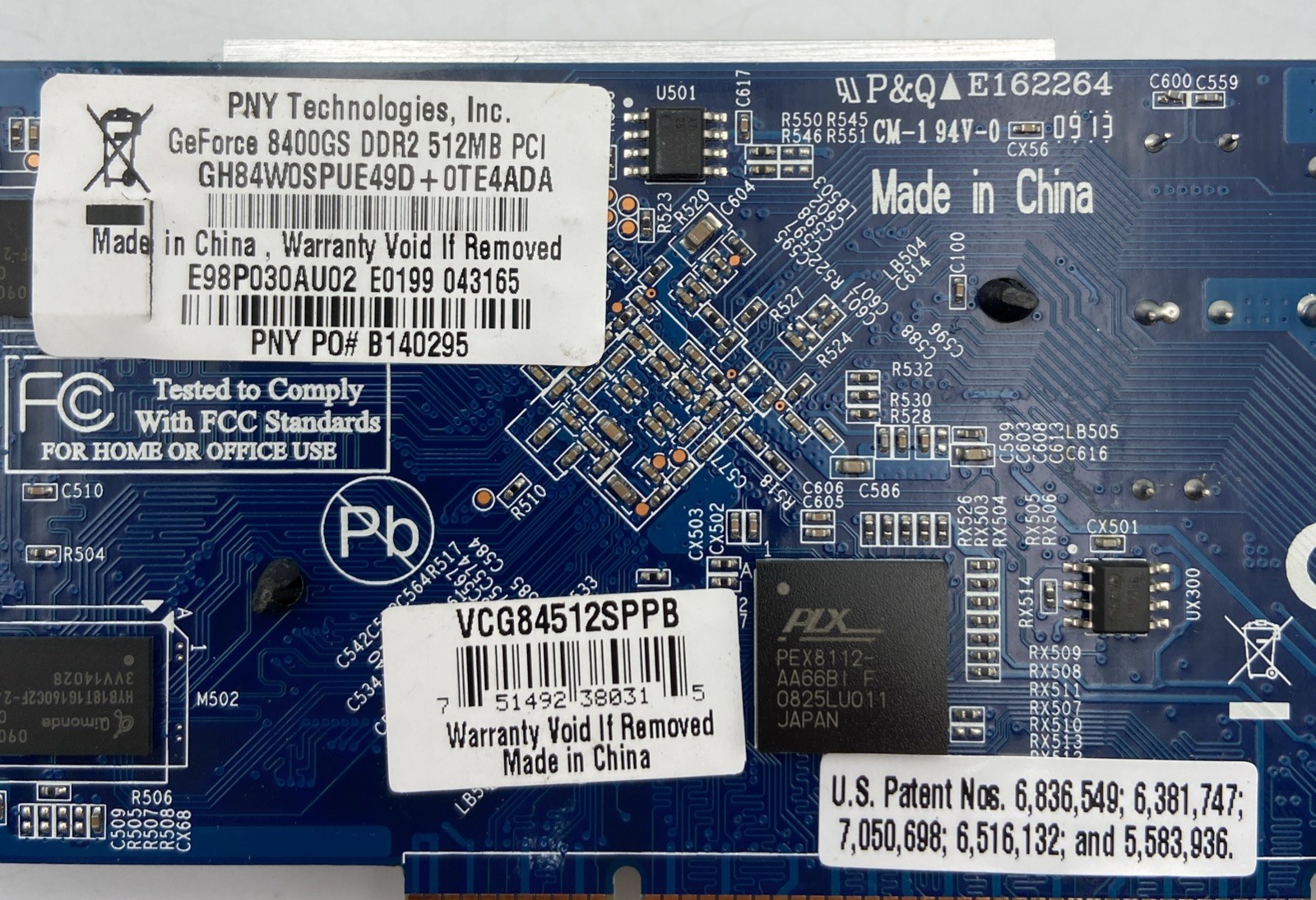 PNY Tech. Nvidia GeForce 8400GS 512MB DDR2 PCI Video Card P/N: VCG84512SPPB