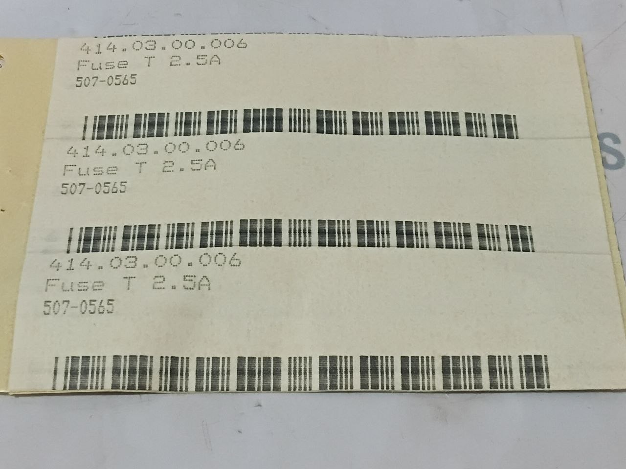 Wickmann-Werke T 2.5A Miniature Fuses 250Vac L2.5/250V/D 5x20mm (Lot of 10 Pcs)