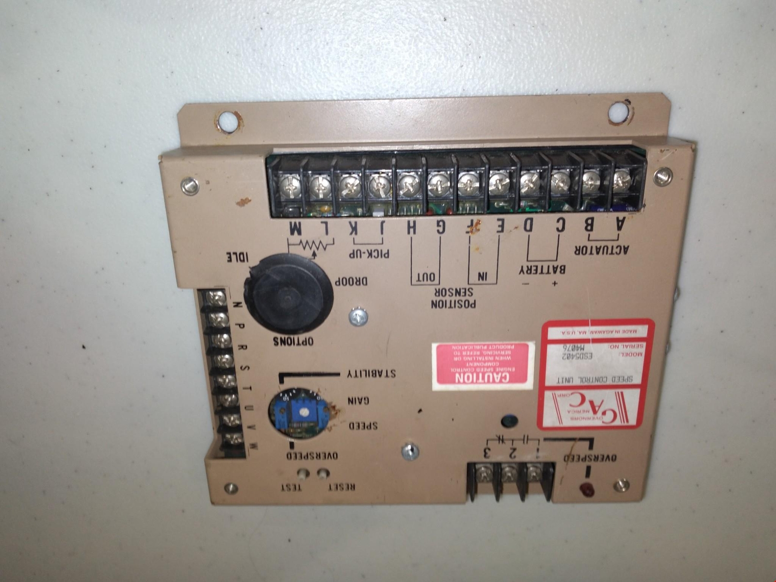 GAC SPEED CONTROL UNIT ESD5402 M4076