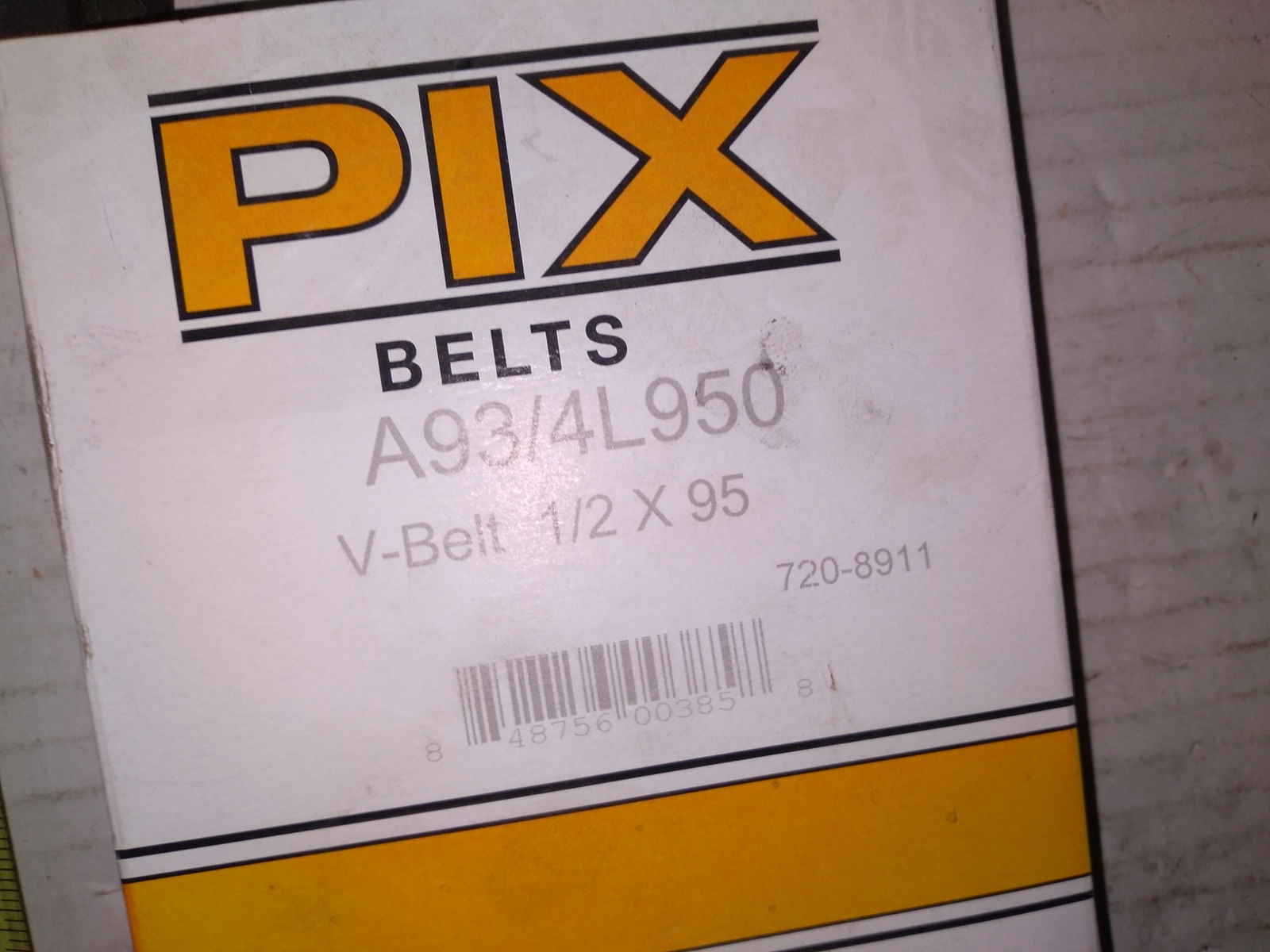 PIX BELTS A93/4L950 V-BELT 1/2 X 95 720-8911