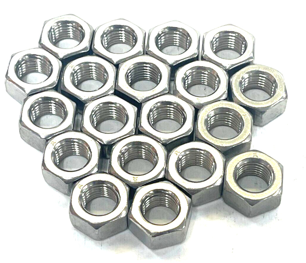 MSC 7/16-20 UNF STAINLESS STEEL RIGHT HAND HEX NUT 87925731 *LOT OF 19*