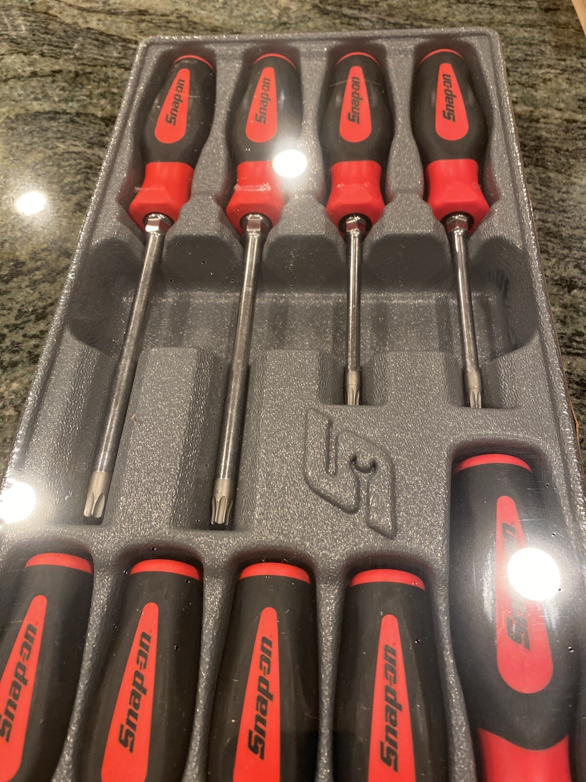 Snap On sgdtx90br t8-t45 9 Piece instinct torx screwdriver set sealed