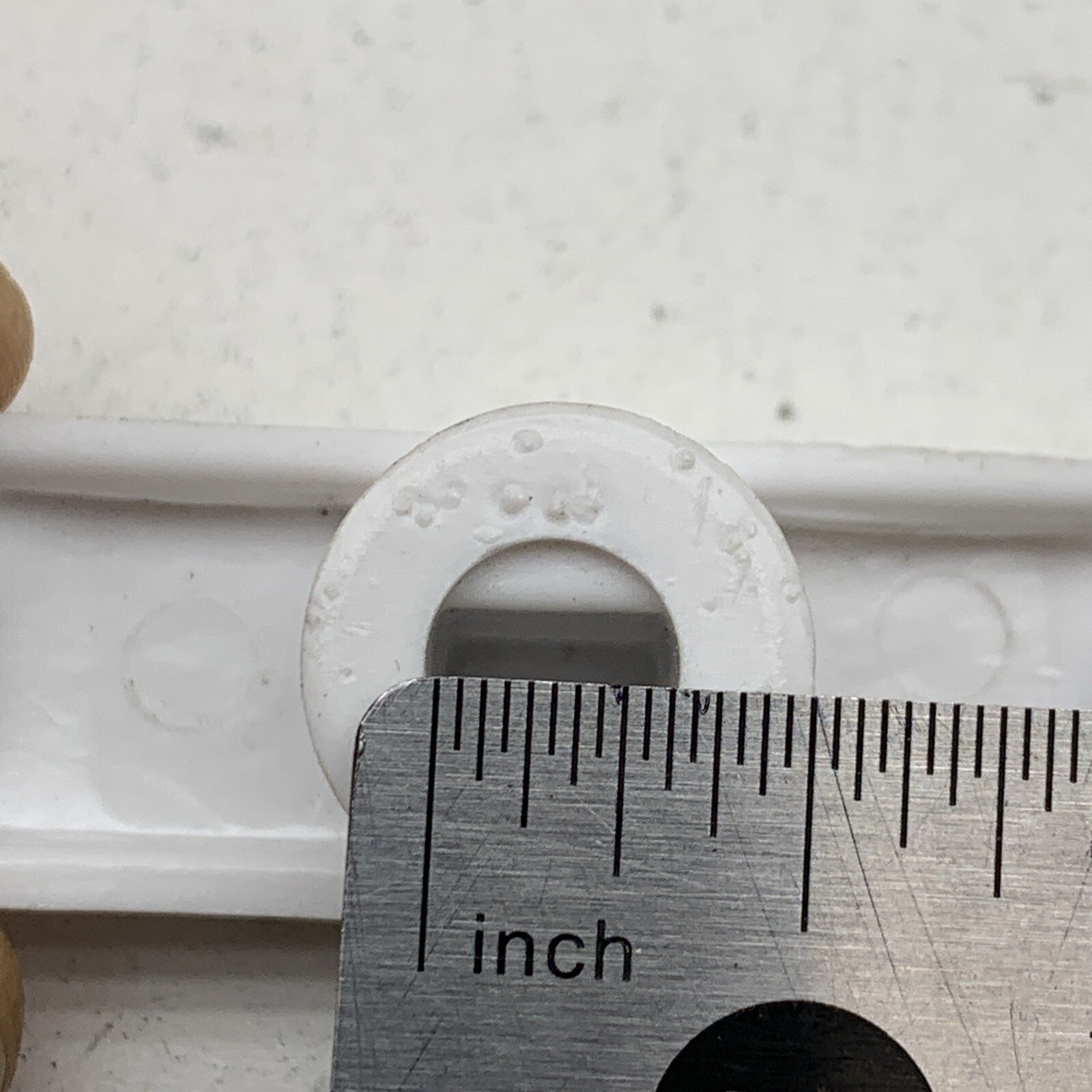 Vintage Appliance Oven Range Heater Thin White/Silver Trim Handle Knob 5/16″ Peg