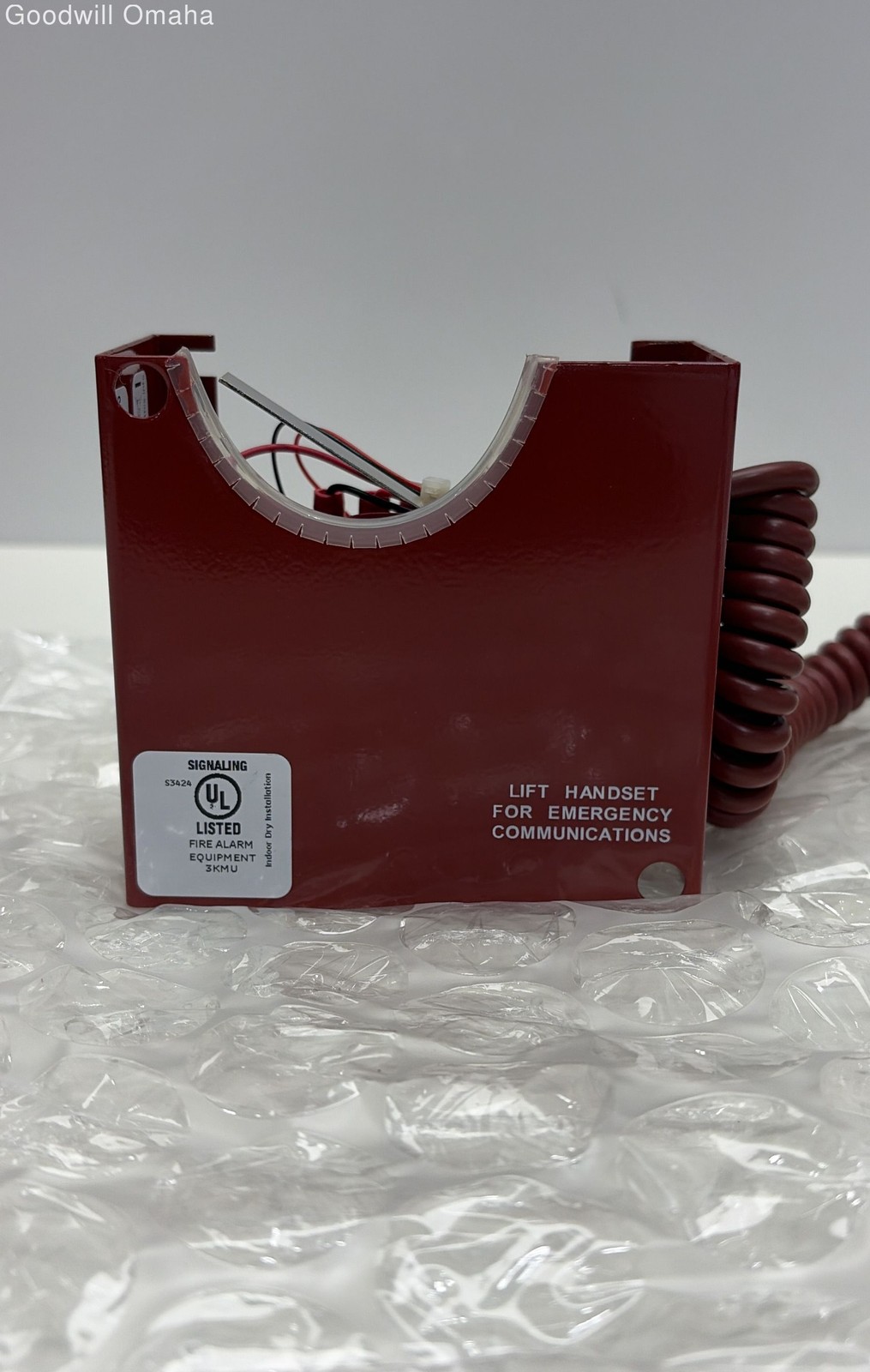GE Security 6830-4 Remote Telephone Handset +Cradle Assembly -OPEN BOX -SEE DESC