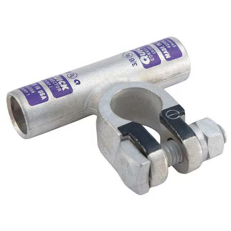 Fusion 4330N Terminal Flag, 3/0 Ga., Purple, Neg