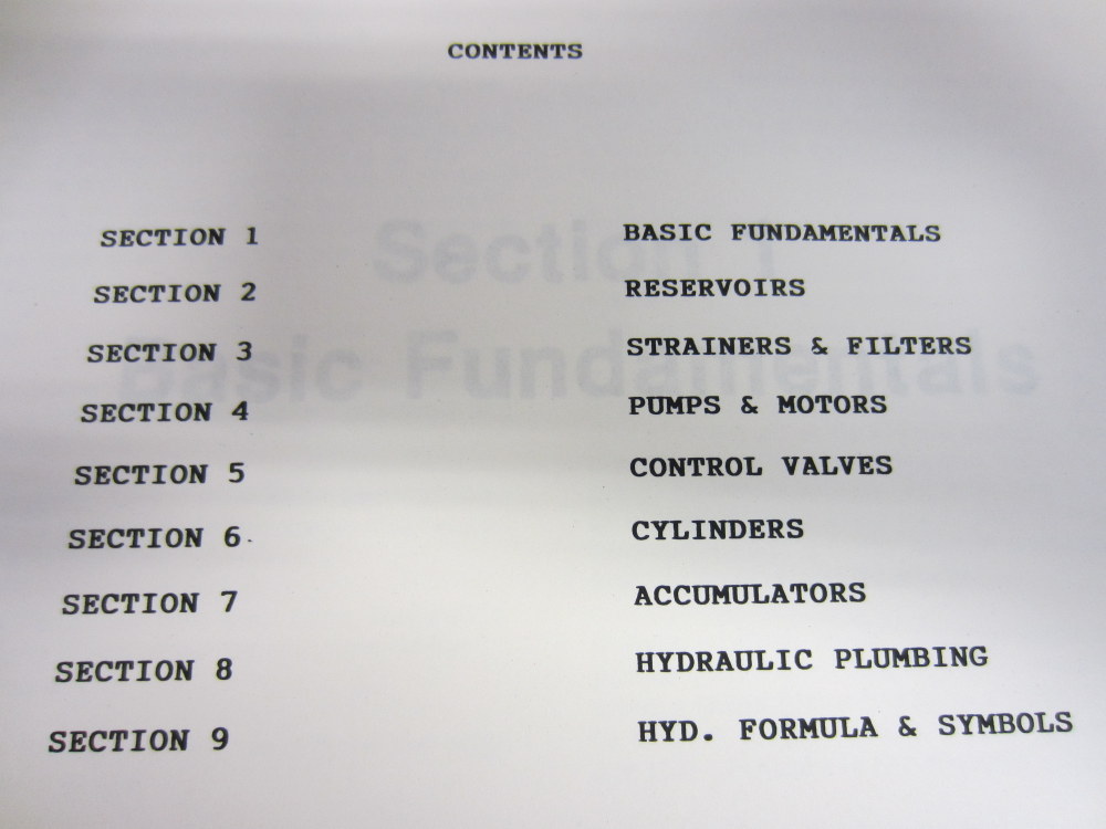 Lift Truck Training BASIC HYDRAULIC Basic Hydraulic Textbook