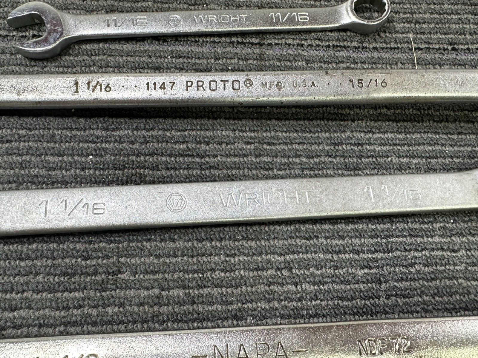 (5) Wrenches Proto Wright Napa USA Made