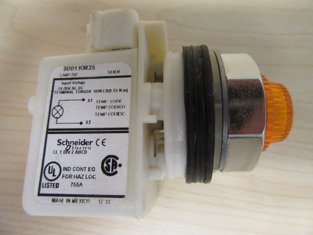 Square D 9001-KM35 Pilot Light Module 9001KM35 Amber Lens