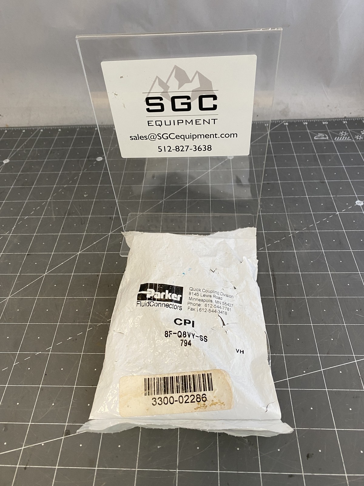 Parker Quick Disconnect Tube Fitting PN: 8F-Q8VY-SS