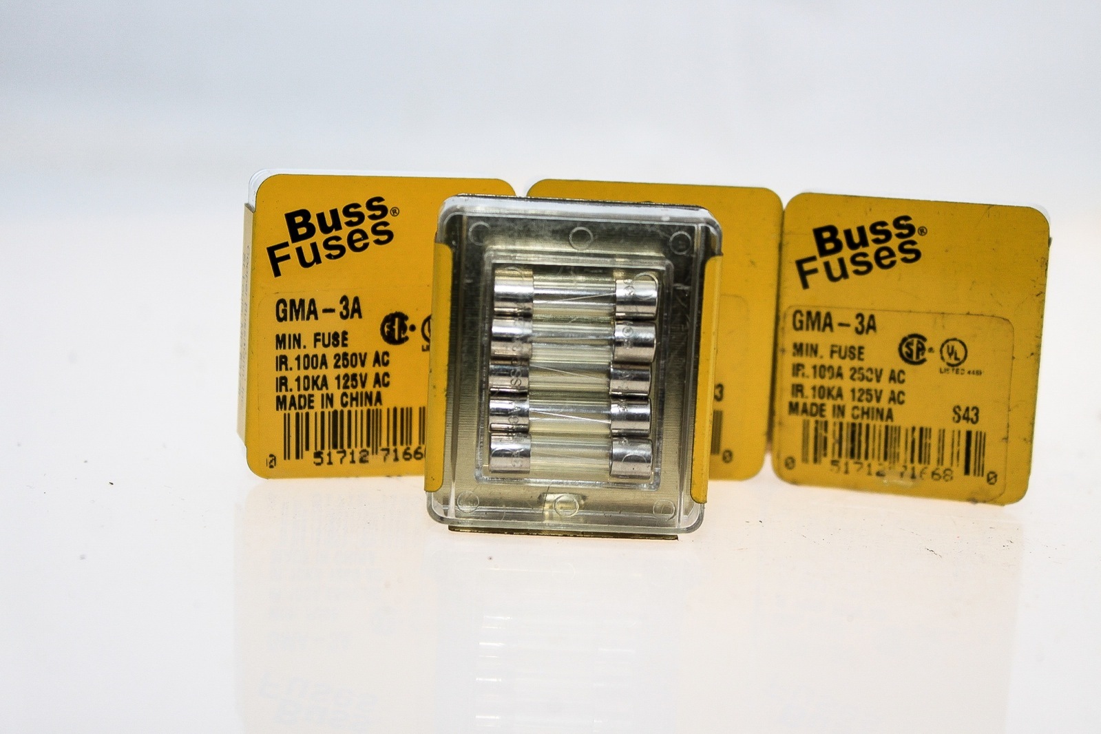 COOPER BUSSMANN BUSS GMA-3 3 AMP 250VAC GLASS FUSE NEW IN LOT OF 18! (G75)
