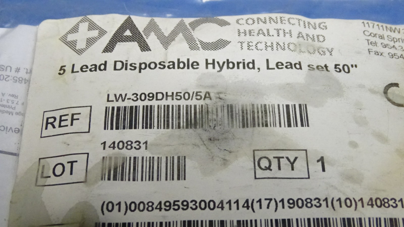 AMC 5-Lead Disposable Hybrid Lead set LW-309DH50/5A