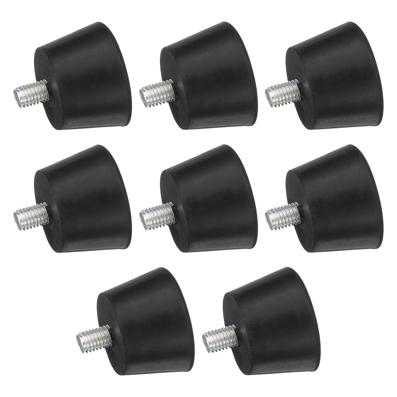 8Pcs Thread Levelling Feet, 1.5″x0.98″ with M8x12mm Studs, Black