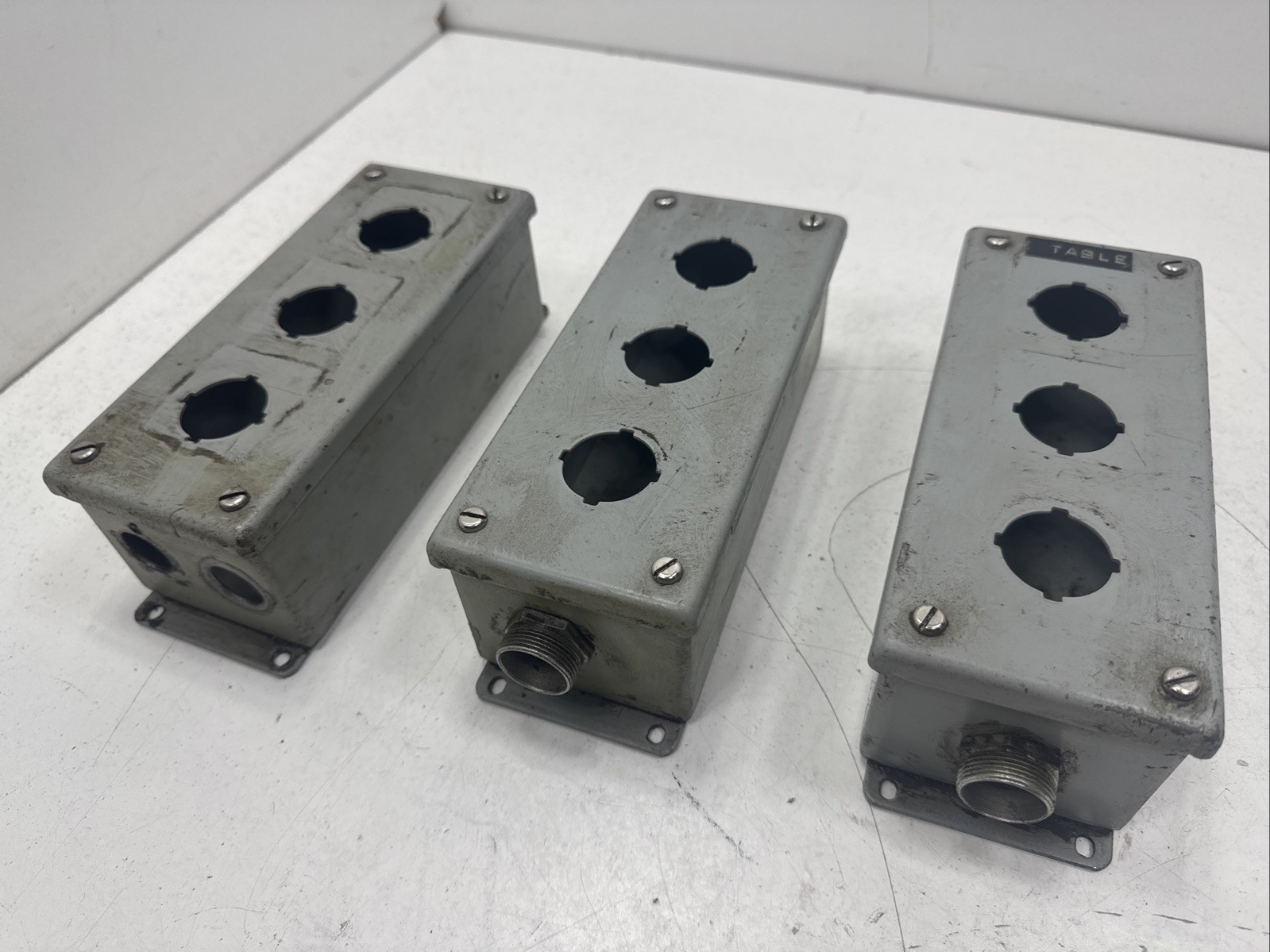 (Qty.22) Allen-Bradley, Hoffman, Stahlin On/Off Push Button Control Enclosures