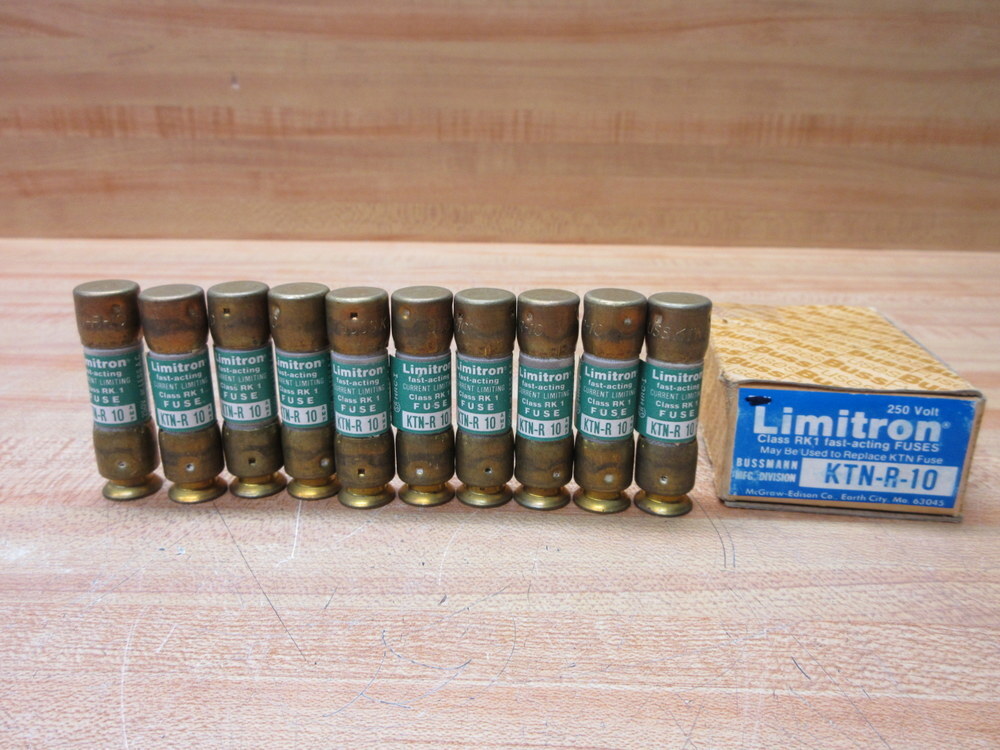 Bussmann KTN-R-10 Buss Fuse Cross Ref 1DG27 (Pack of 10)