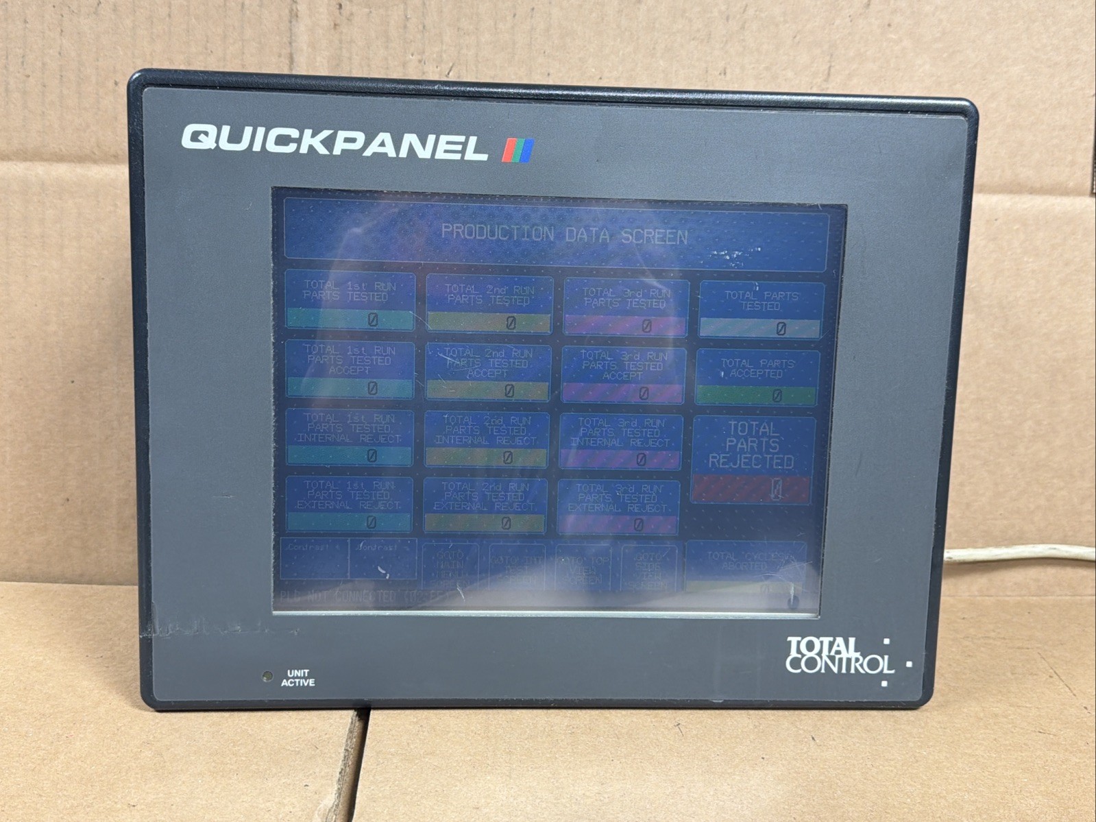 TOTAL CONTROL QPI31200S2P-B QUICKPANEL Touch Panel 10.5″ 120V WARRANTY FAST SHIP