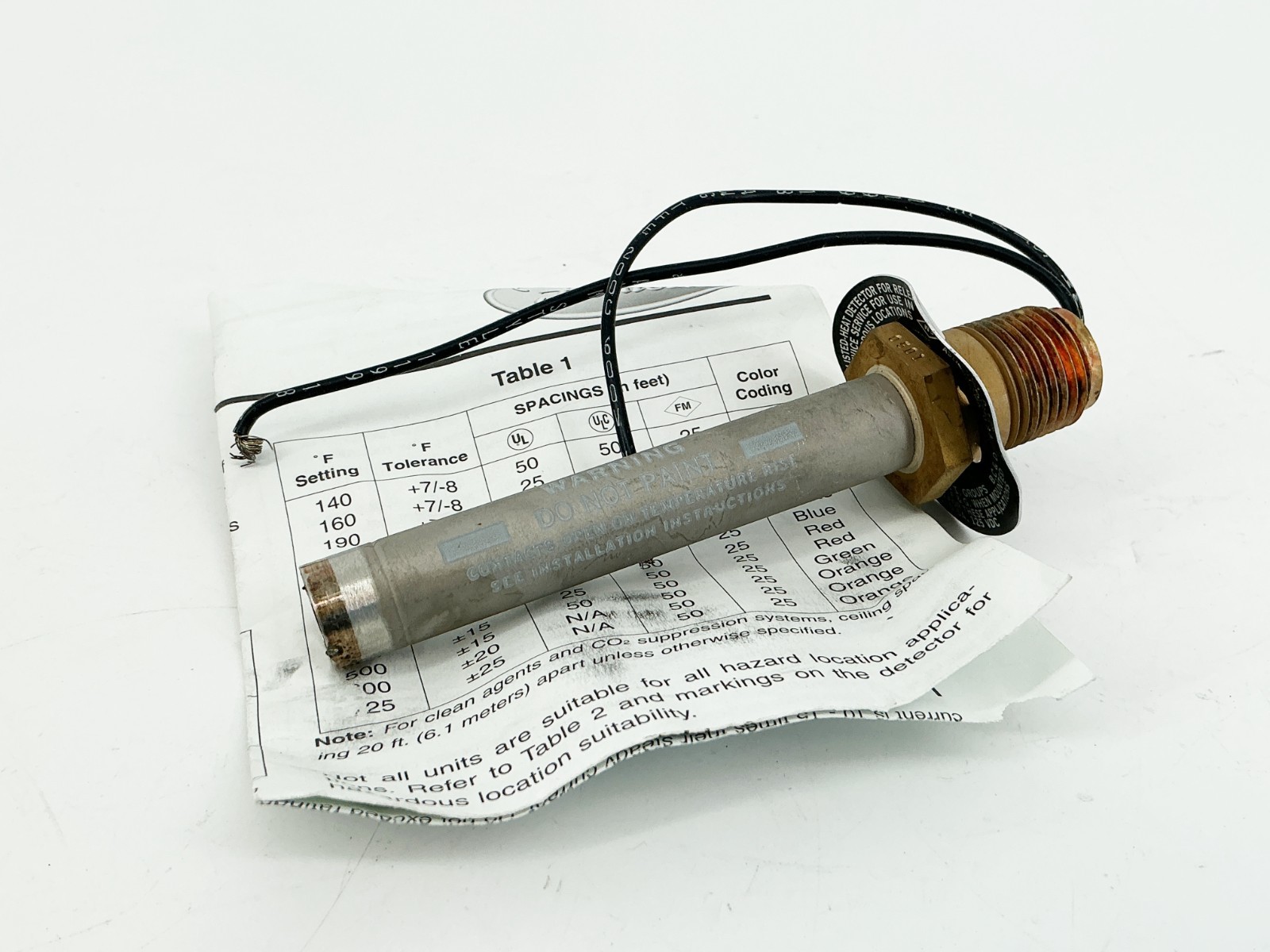 New Kidde Fenwal 12-E27120-000-04-0T Fire Sensor 190F