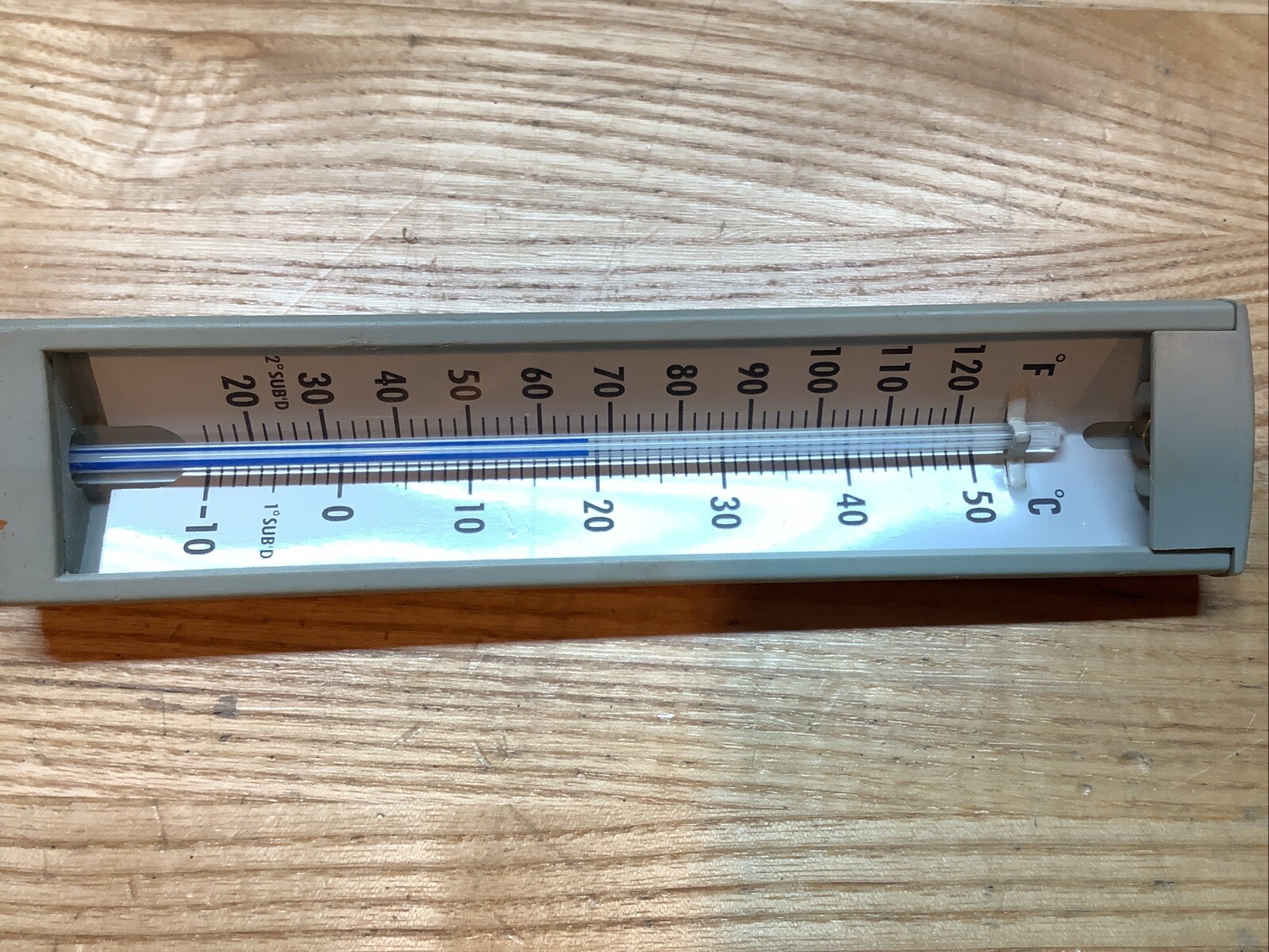 GRAINGER Compact Thermometer, 20 To 120 F