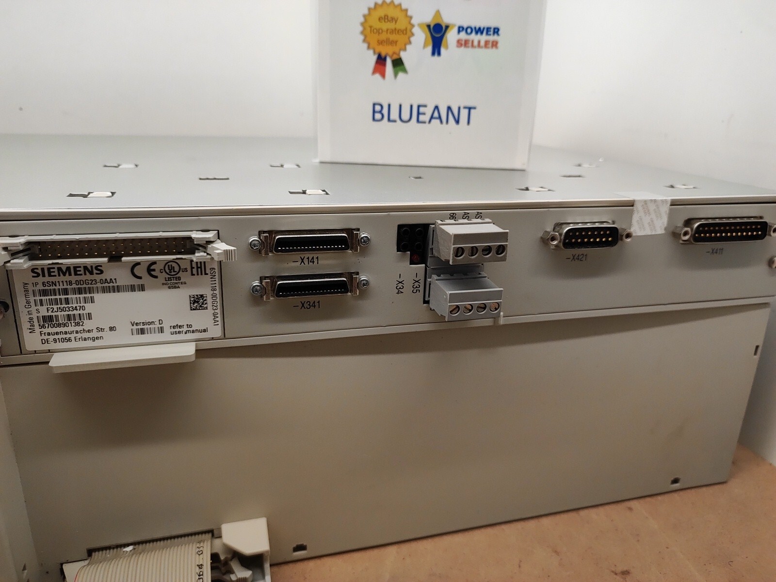 Siemens 6SN1123-1AA00-0EA2 Version :A 170A SIMODRIVE With PSN1118-0DG23-0AA1