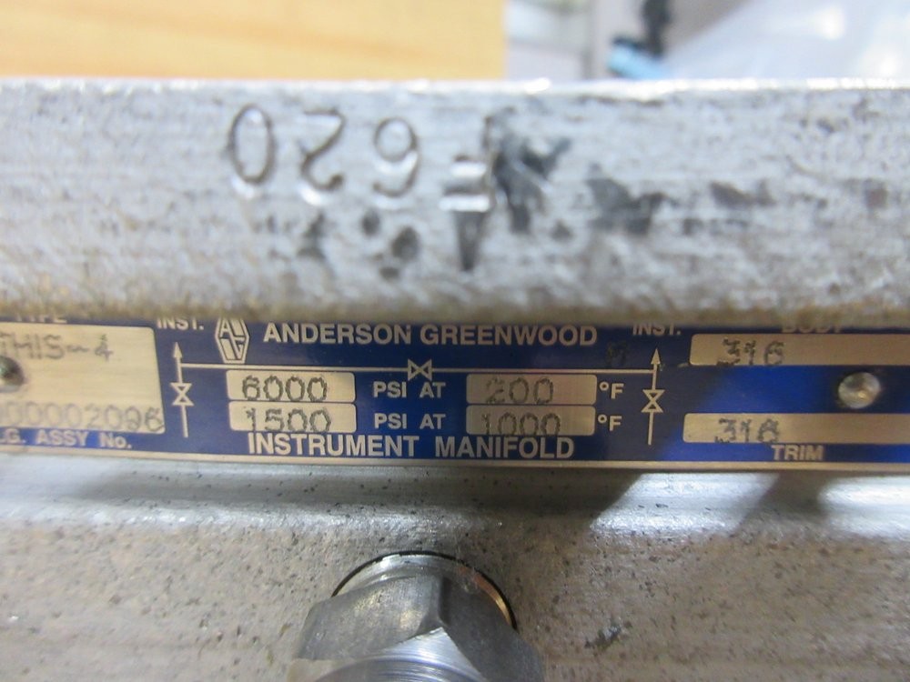 Anderson Greenwood M4THIS-4 Hydraulic Manifold M4THIS4