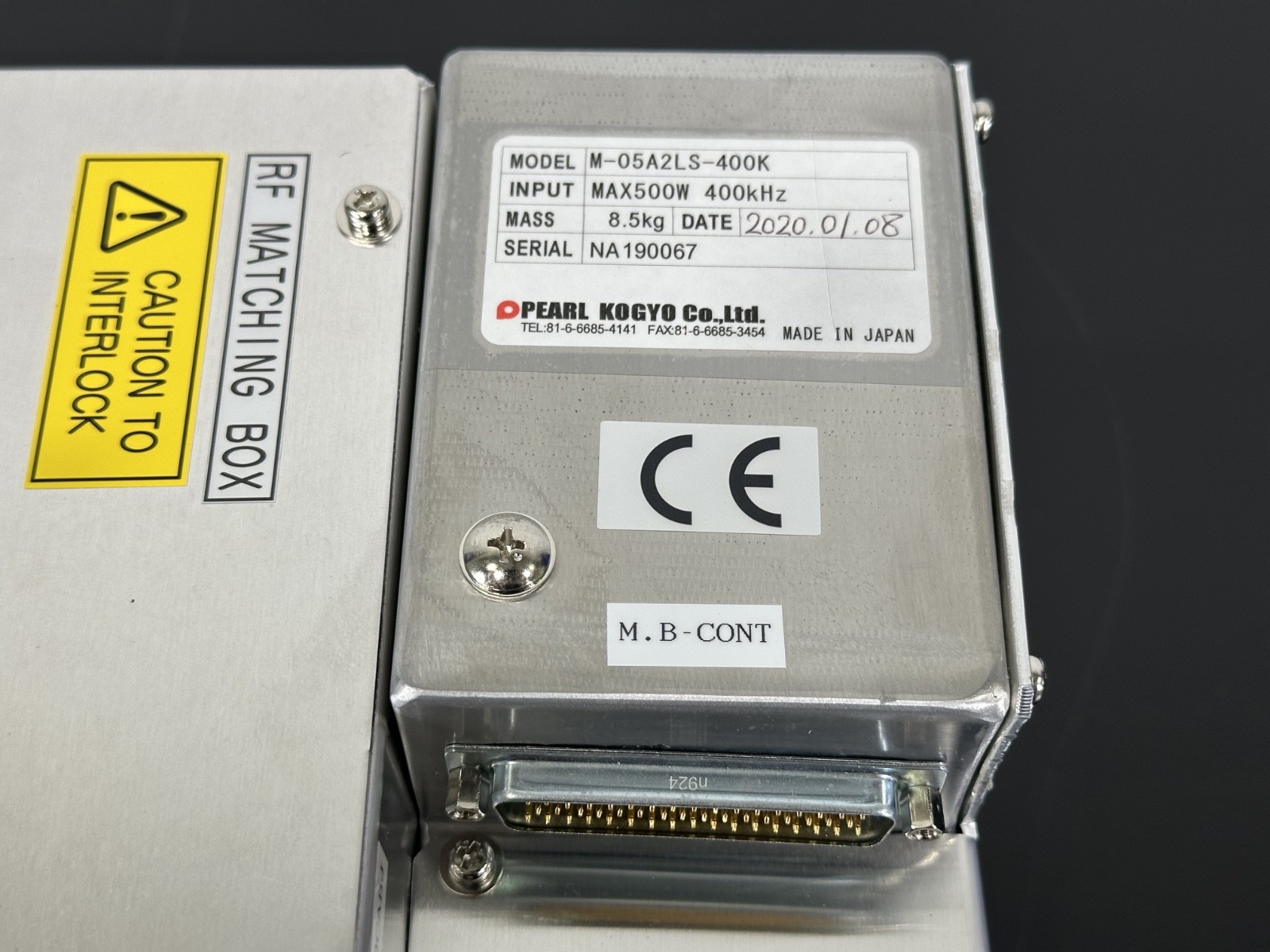 Pearl Kogyo M-05A2LS-400K RF Matching Box 400kHz 500W