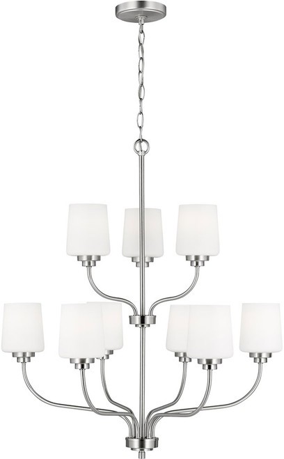 Seagull Lighting 3102809-962 Windom Chandelier Brushed Nickel