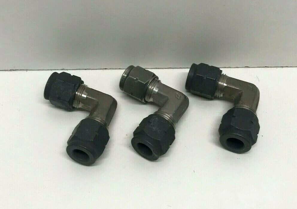LOT OF (3) NEW OLD STOCK! IMPERIAL 3/8″ TUBE OD SS UNION ELBOWS 765FS06