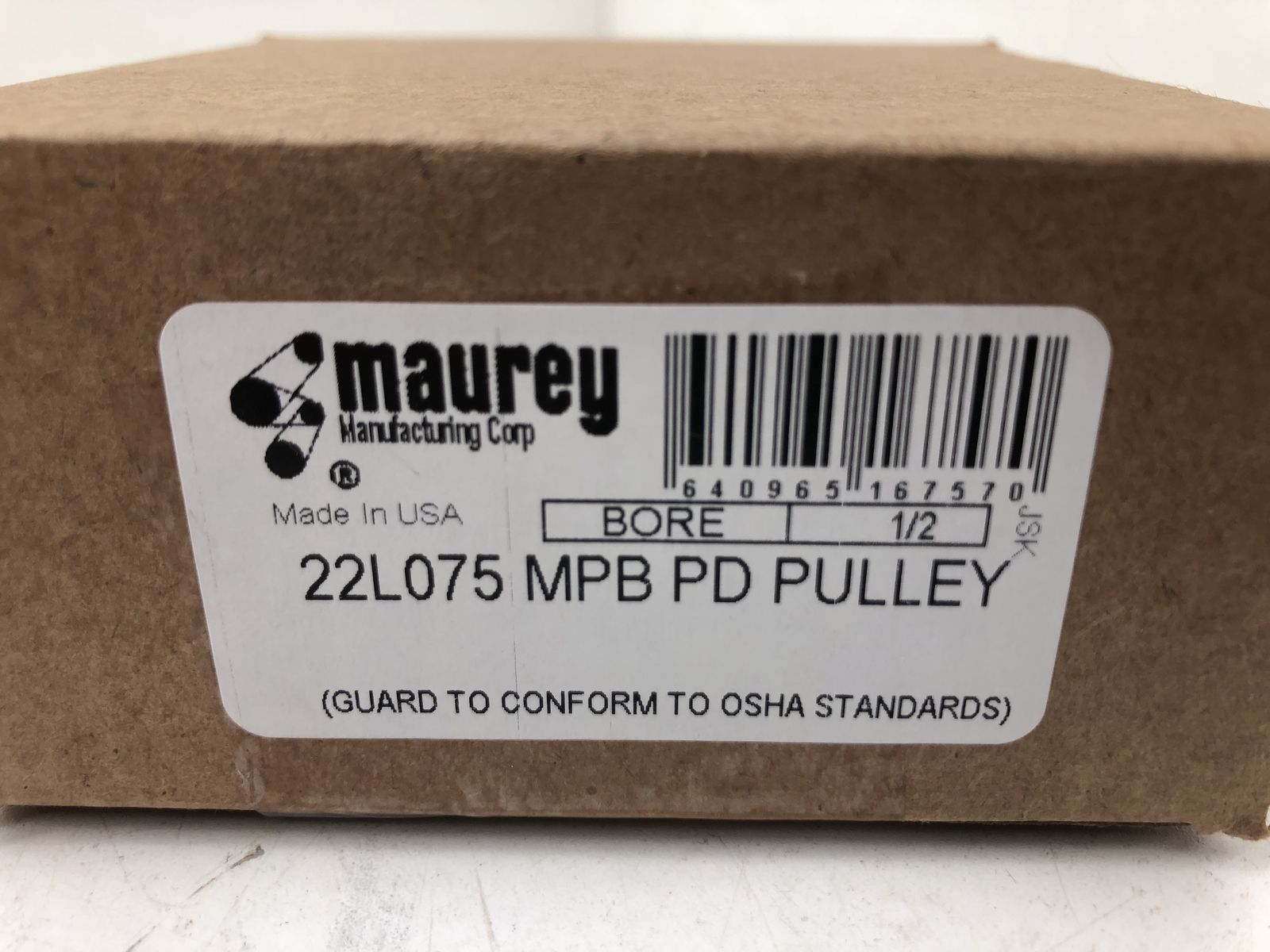 (QTY.2) MAUREY 22L075 1/2 BORE TIMING PULLEY