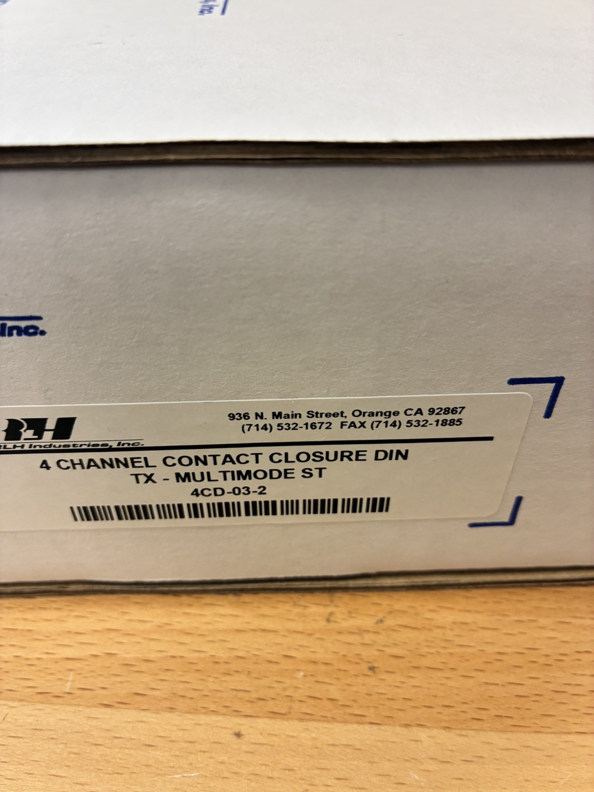 RLH Industries 4CD-03-2 4 CH Contact Closure TX MM ST Din Mount 4CD032 Open Box