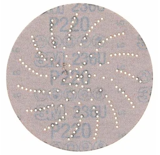 3M Hookit Clean Sanding Disc 236U, 55598, 5 in P80 C-weight, 50 p (Case of 250)