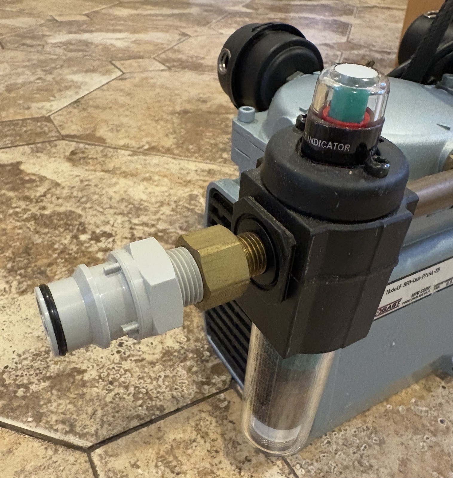 Set of Two-Air Compressor: Gast Model Number : BFB-DAA-P716A-EB