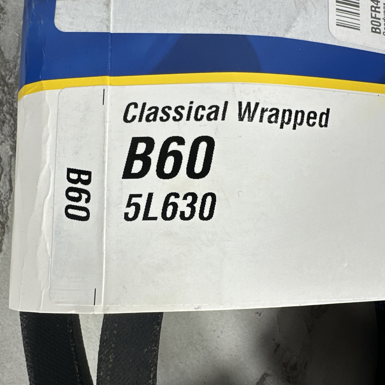 B60 Goodyear Classic Wrapped V-Belt 60” Effective Length 5L630 New CF10Z