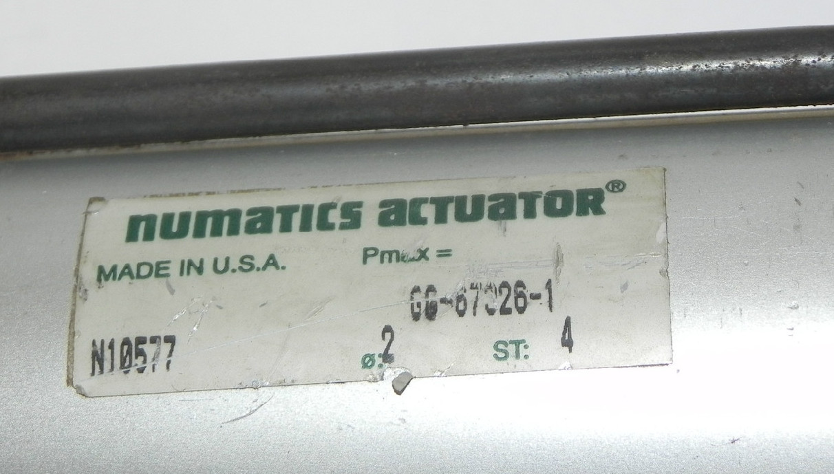 NUMATICS ACTUATOR N10577 W/ L12PP452O018D VALVE