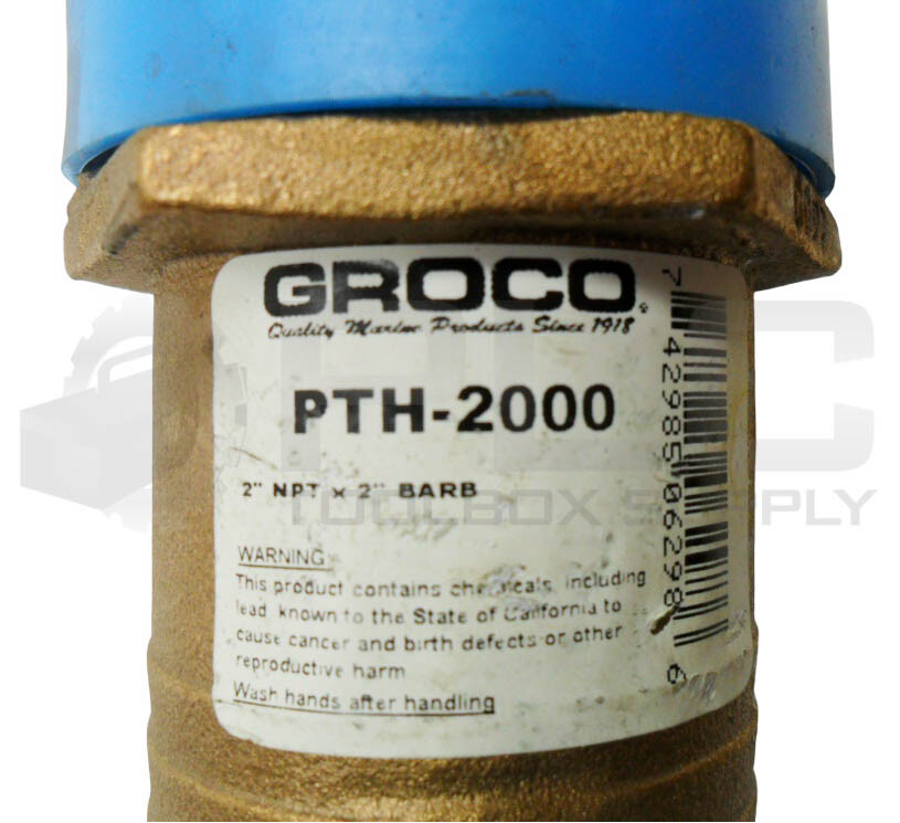 NEW GROCO PTH-2000 BRONZE PIPE TO HOSE ADAPTER 2″ NPTX 2″ BARB
