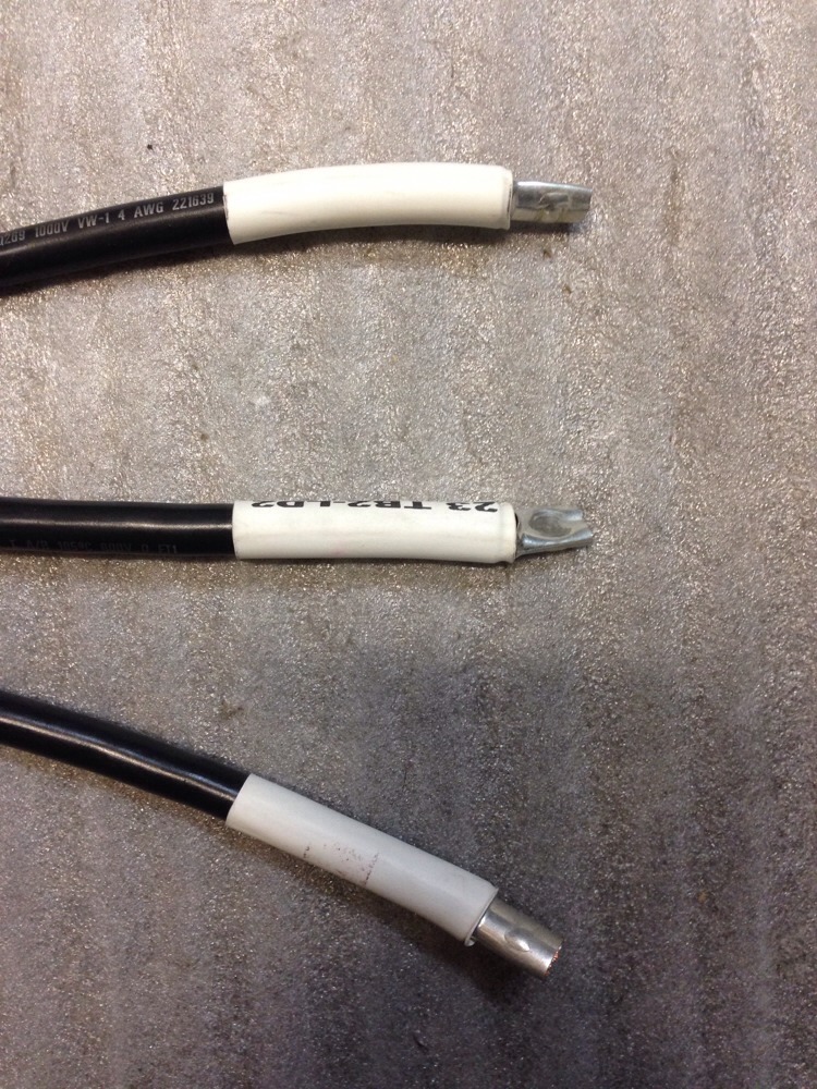 Cable Premade With Lug X 24″ Cobra Wire X-Flex E163980C, 4 Awg, Lot Of 3, #A